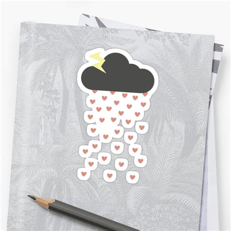 Rain Stickers By Teacupcookie Redbubble
