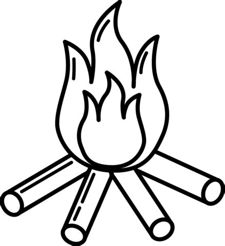Bonfire Coloring Page Free Printable Coloring Pages