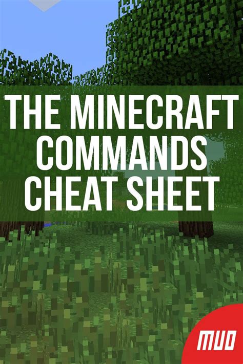 The Ultimate Minecraft Commands Cheat Sheet Minecraft Commands