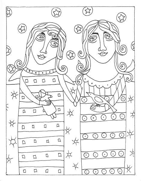 Fanciful Folk Art Coloring Book From