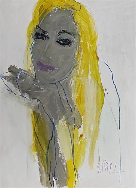 Woman With Golden Hair Drawing By Barbara Kroll Saatchi Art