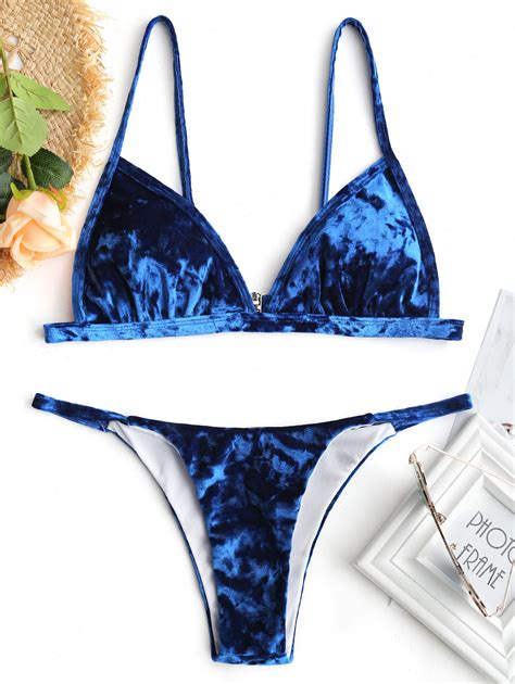 sexy velvet swimwear women swimsuit female padded thong bikini set push up beach wear maillot de