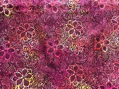 100 Cotton Hand Painted Batik Fabric By Nutex Batik Etsy