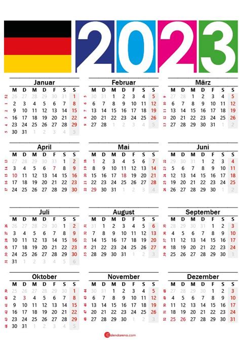 Kalender 2023 Zum Ausdrucken Deutschland Kalender Zum Ausdrucken