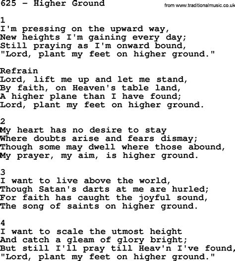 Adventist Hymnal Song 625 Higher Ground With Lyrics Ppt Midi Mp3
