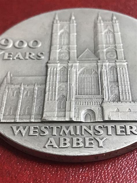 Westminster Abbey 900 Years Anniv 1065 1965 Sterling Silver High Relief Medal 3848667233