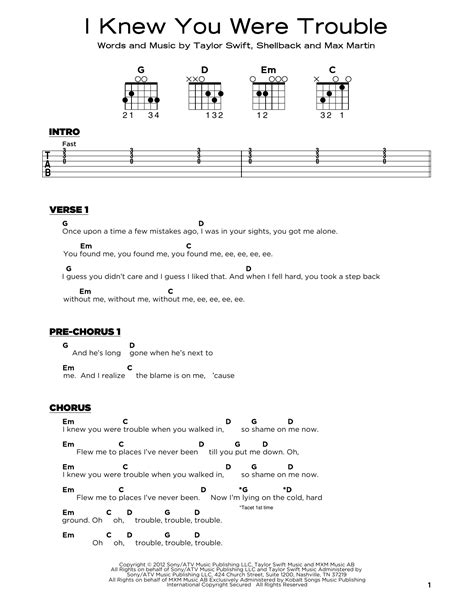 Taylor Swift Guitar Chords Easy