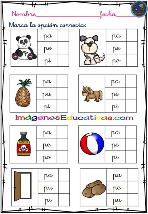 Fichas Para Aprender A Leer Por Silabas Imagenes Educativas Images