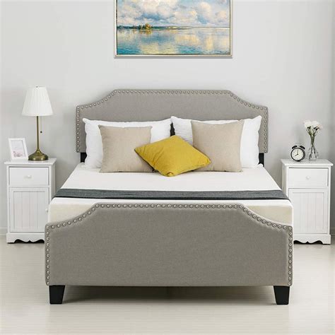 It is an excellent choice for those who are under a tight budget. Mecor Upholstered Linen Platform Bed | Curved Shape ...