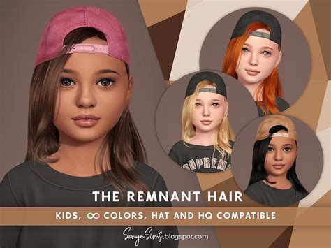 The Sims Resource Sonyasims The Remnant Hair Kids