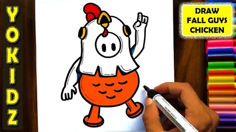 HOW TO DRAW FALL GUYS CHICKEN FALL GUYS CHICKEN OUTFIT YouTube
