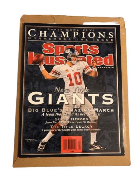 New York Giants Super Bowl Xlvi Champions Sports Illustrated Eli