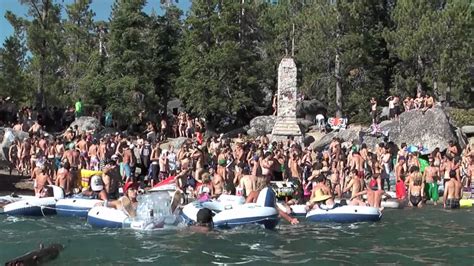 Dj Party On A Remote Lake Tahoe Beach Boom Boom Lagoon August 2011 Youtube