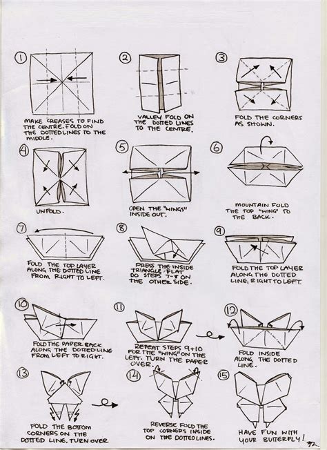 Easy Origami Butterfly Steps Justindrew