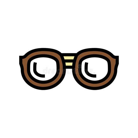 Geek Glasses Frame Color Icon Vector Illustration Stock Illustration