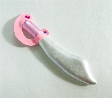 Girls Pirate Foam Sword With Pink Felt Hilt And Rhinestones
