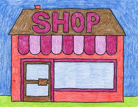 How To Draw A Store · Art Projects For Kids