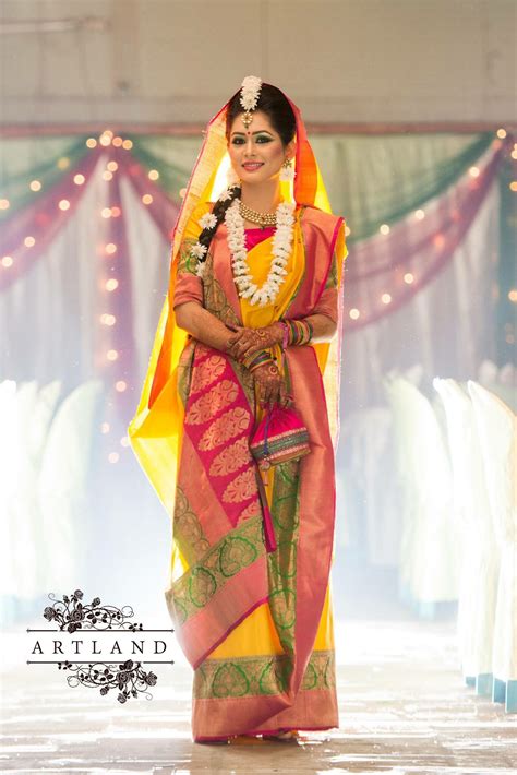 Bangladeshi Bride In Haldi Bengali Bride Bridal Dresses Haldi