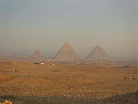 Arriving Early In The Morning In The Desert Near Giza And Watching The