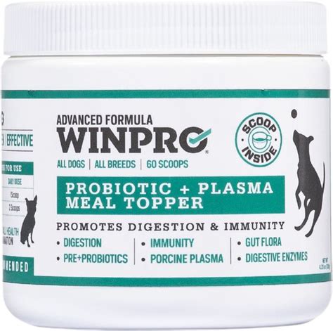 Winpro Pet Preprobiotic Plasma Meal Topper Dog Supplement 60 Scoops
