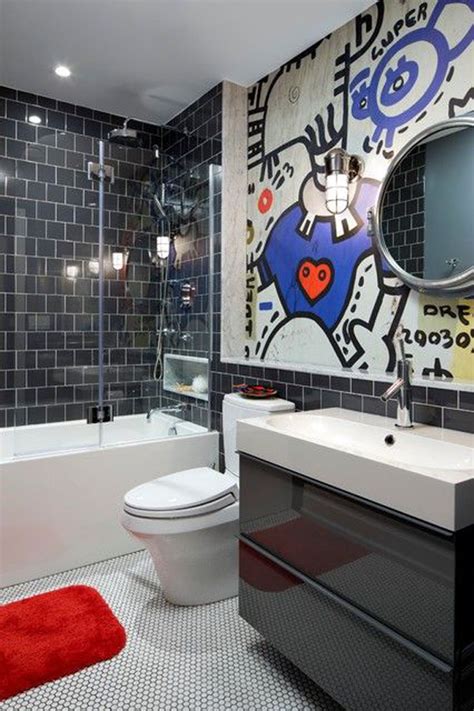 Cool Graffiti Wall Bathroom