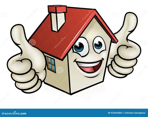 House Cartoon Mascot Character Stock Vector Illustration Of Building