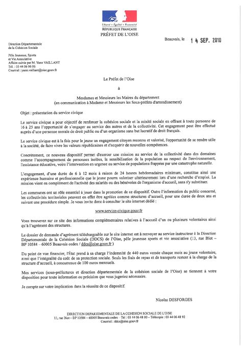 Exemple De La Lettre Administrative