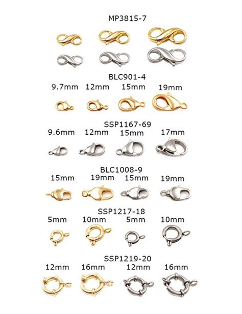 Types Of Clasps Wholesale Gold Jewelry Jewelry Clasps Jewelry Hooks