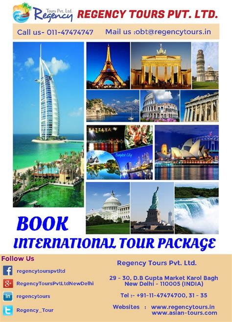 Book International Or World Tour And Holiday Packages From Regency