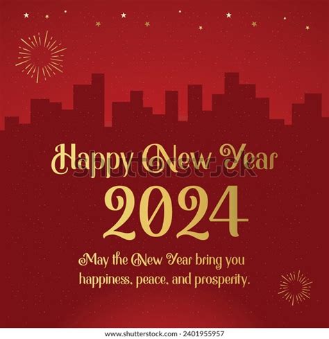 New Year Greeting Card Wishes Real Stock Vector Royalty Free