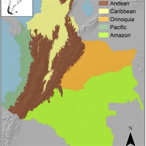 Map Of Colombia Showing The Natural Regions Download Scientific Diagram