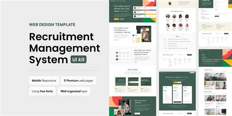 Recruitment Management System Website Design Template Figma