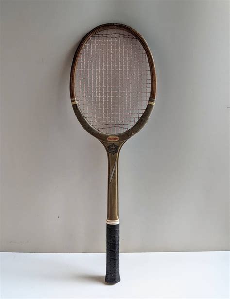 Vintage Slazenger Wooden Tennis Racket With Dunlop Press Wood Etsy