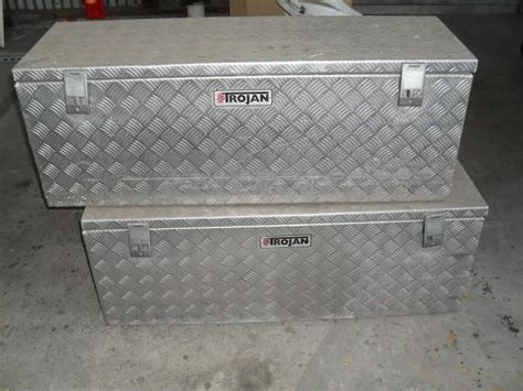 Two Aluminium Checkered Tool Boxes. 1100mm Long x 360mm  