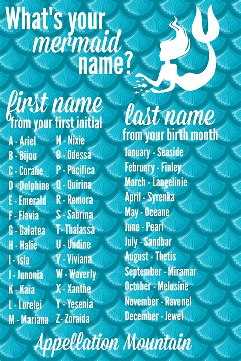 Whats Your Mermaid Name Mermaid Names Unicorn Names Mermaid Quotes