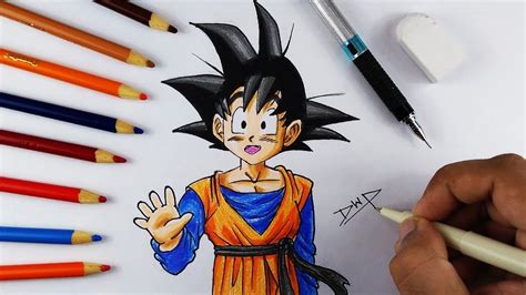 Amazing photorealistic art of dragon ball z characters. How to draw GOTEN from DRAGON BALL Z  DBZ Character Drawing 