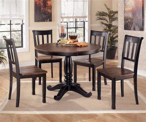 5 Piece Two Tone Round Dining Table Set St Cloud Willmar Alexandria