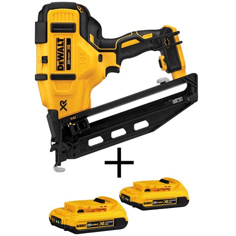 have a question about dewalt 20v max xr lithium ion 16 gauge cordless angled finish nailer with