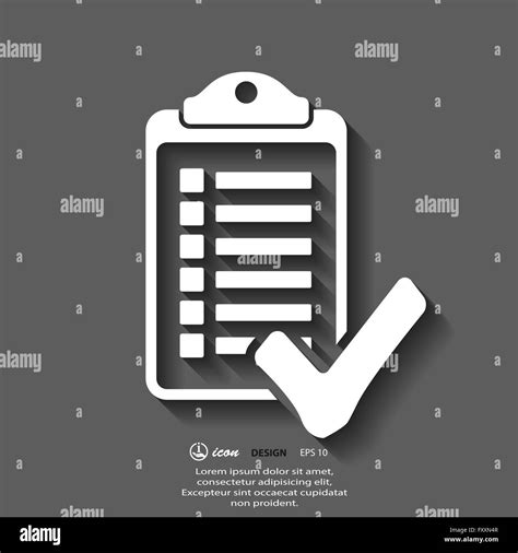 Pictograph Of Checklist Stock Vector Image And Art Alamy