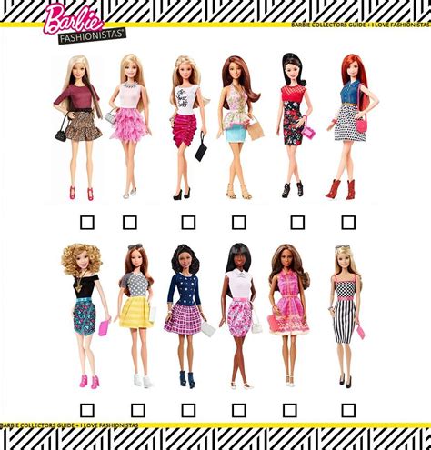 Fashionistas Checklist Barbie Fashionista Dolls