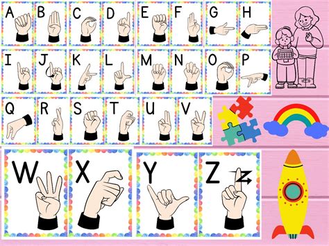 Asl Alphabets Sign Language Asl Letters American Sign Etsy In 2022