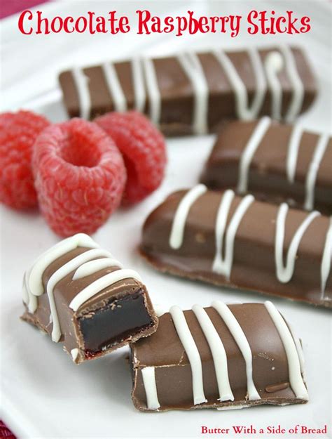 Chocolate Raspberry Sticks Butter With A Side Of Bread Chocolate