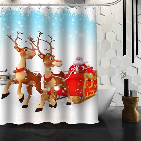 New Arrival Christmas Shower Curtain Christmas Decorations For Home
