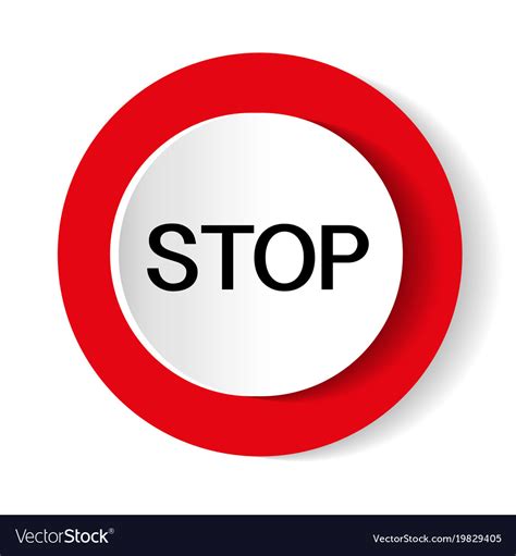 Stop Icon Royalty Free Vector Image Vectorstock