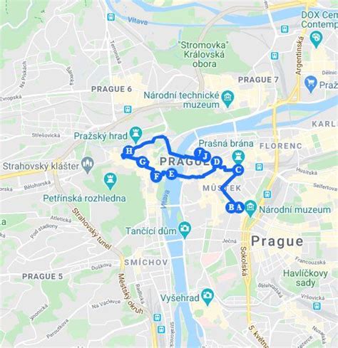 Prague Map Prague Walking Map