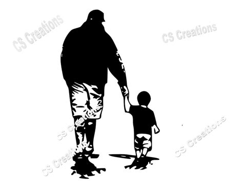Like Father Like Son Silhouette Svgpngpdf Download Now Etsy