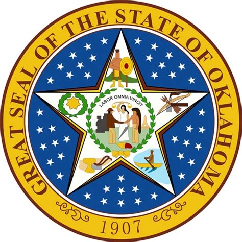 Oklahoma State Seal Vector Illustration Annthegran