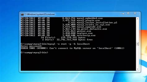 How To Connect To Mysql Database Through Windows Command Line Cmd