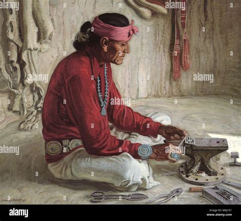 Navajo Silversmith Hi Res Stock Photography And Images Alamy