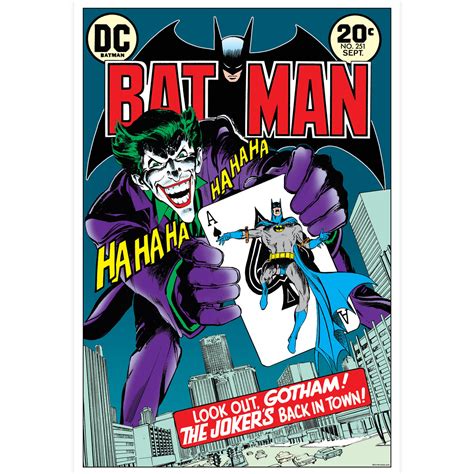 Batman And Joker Comic Book Wall Art Licensed Canvas Giclee
